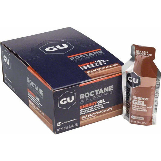 GU Roctane Energy Gel: Sea Salt Chocolate, Box of 24