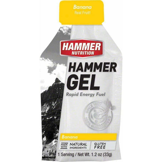 Hammer Nutrition Hammer Gel: Banana, 24 Single Serving Packets