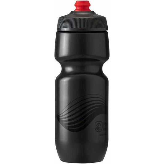 Polar Bottles Breakaway Wave Bike Water Bottle - 24oz, Charcoal/Black