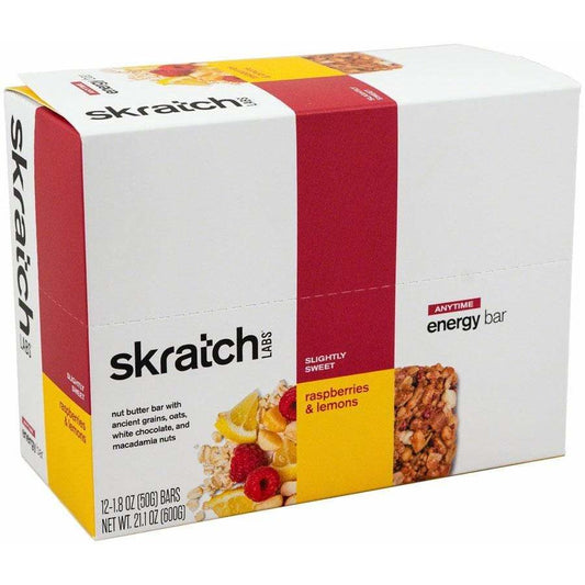Skratch Labs Anytime Energy Bar: Raspberries and Lemon, Box of 12